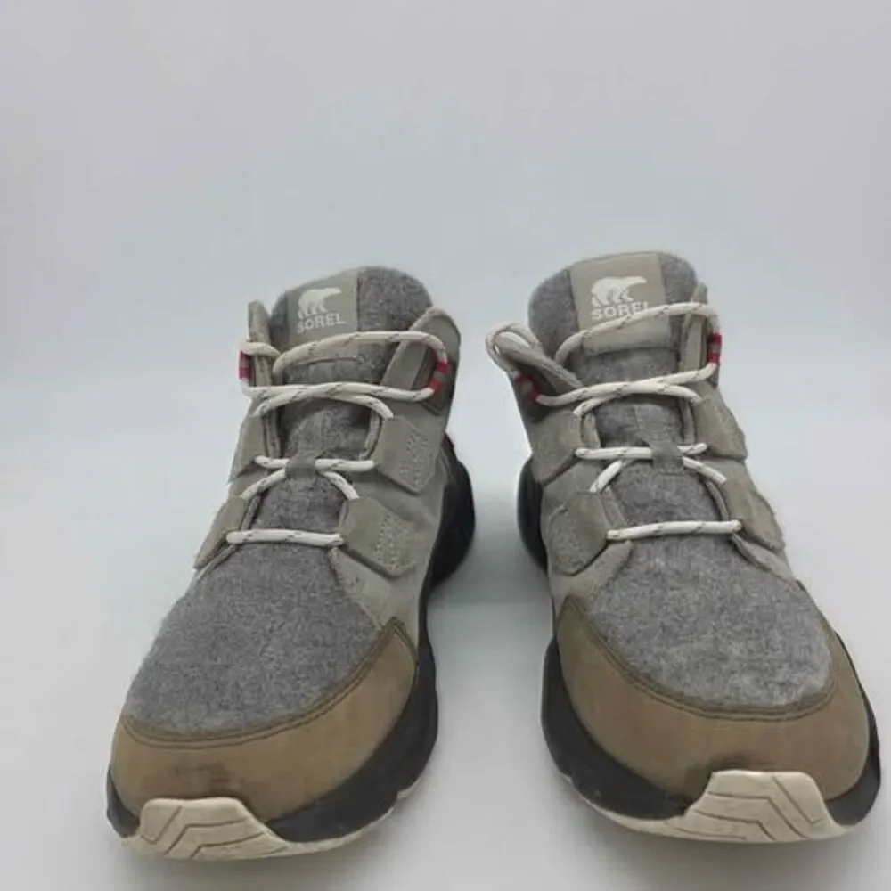SOREL Kinetic RNEGD Caribou Waterproof Boots NL4398-395 Womens 9 Suede Hiking